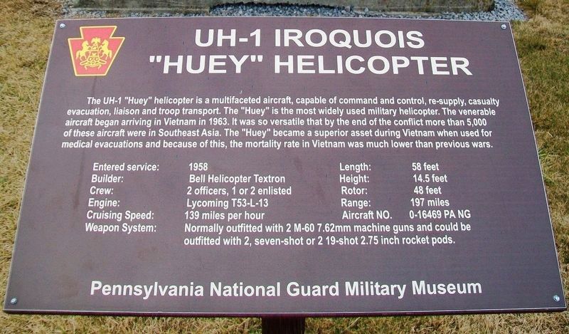 Current UH-1 Iroquois Marker image. Click for full size.