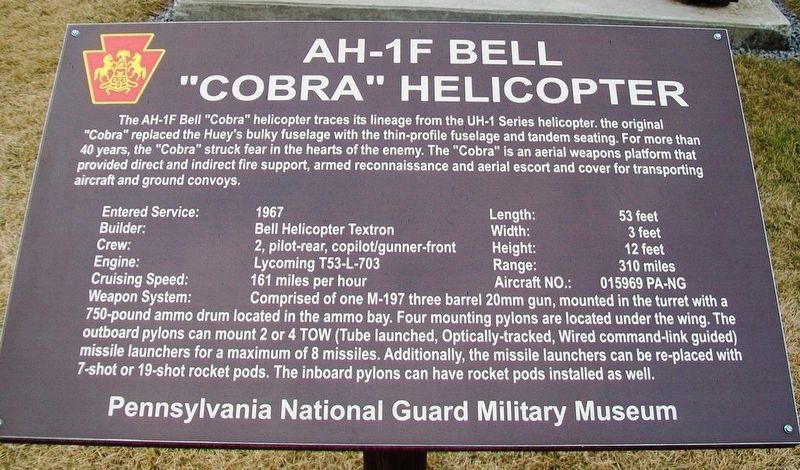 Current AH-1F Bell Marker image. Click for full size.