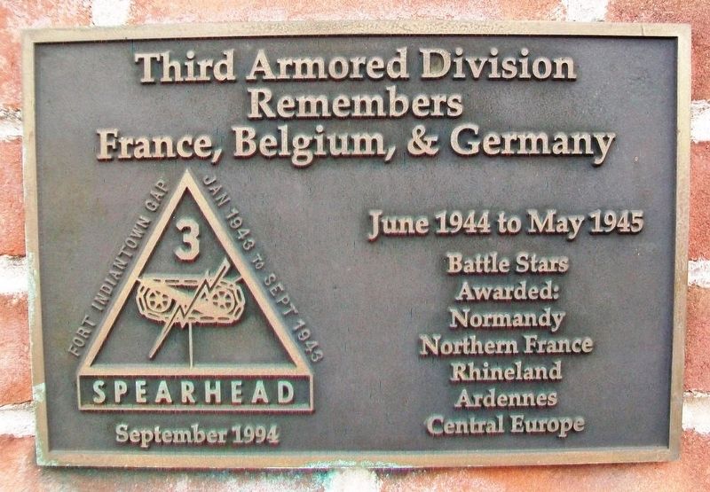 Third Armored Division Marker image. Click for full size.