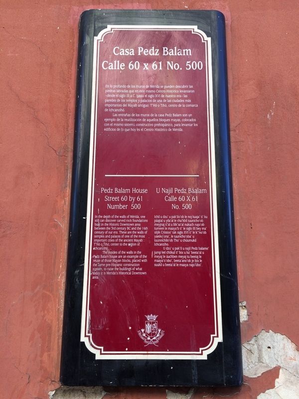 Pedz Balam House Marker image. Click for full size.