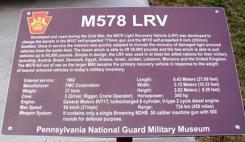 M578 LRV Marker image. Click for full size.