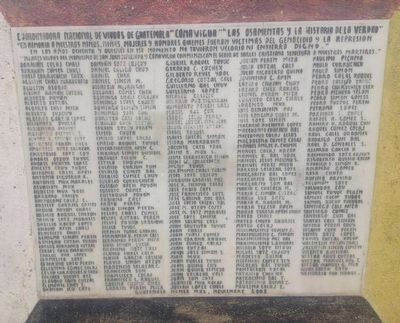 San Juan Comalapa Memorial to Genocide Victims Marker image. Click for full size.
