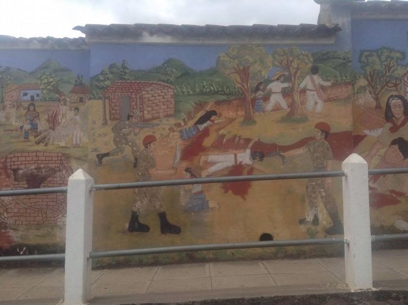 San Juan Comalapa Mural on the Violence of the 1980s image. Click for full size.