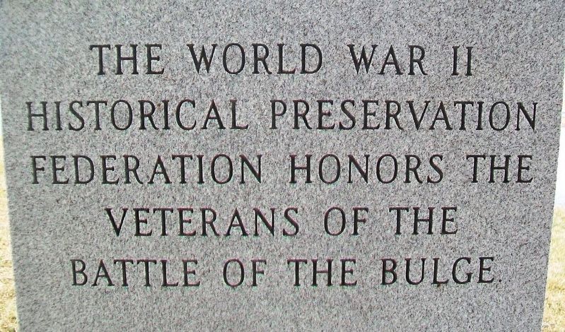 Veterans of the Battle of the Bulge Memorial Sponsor image. Click for full size.