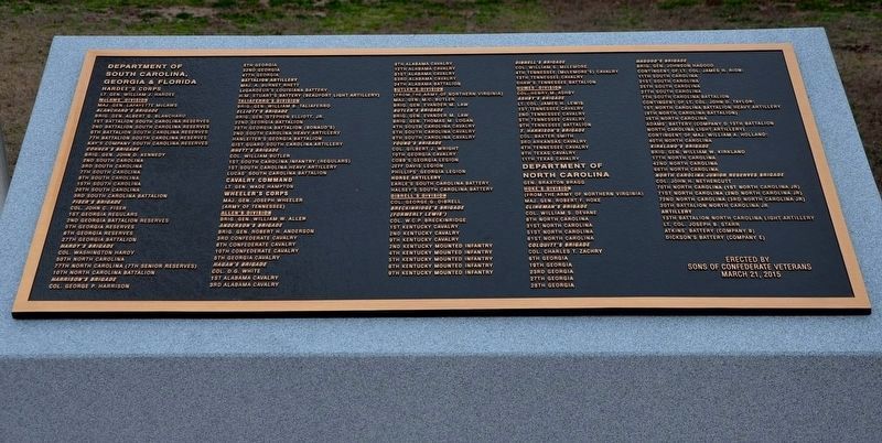 Order of Battle Tablets for the Battle of Bentonville - Tablet 2. Click for full size. Order of Battle Tablets for the Battle of Bentonville - Tablet 2 image. Click for full size.