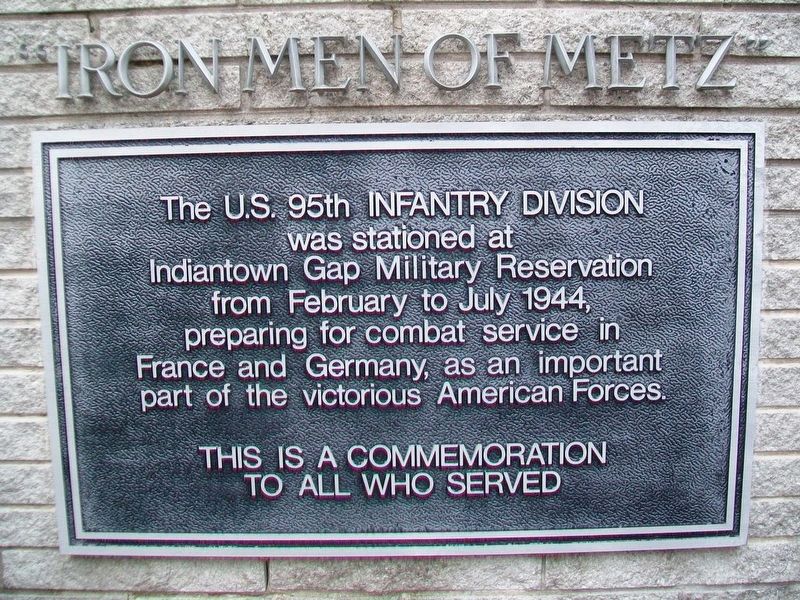 95th Infantry Division Memorial Marker image. Click for full size.