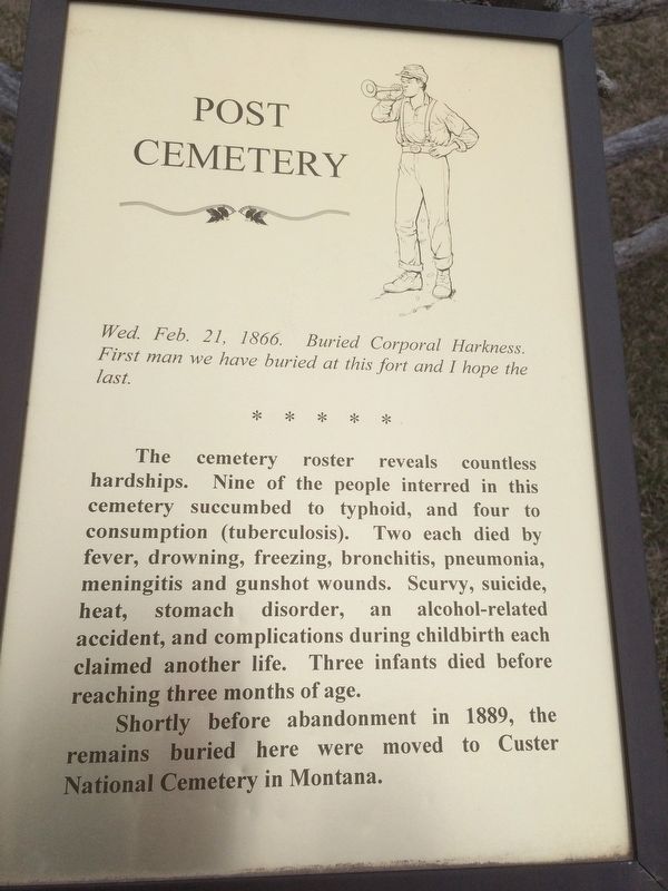Post Cemetery Marker. Click for full size. Post Cemetery Marker image. Click for full size.