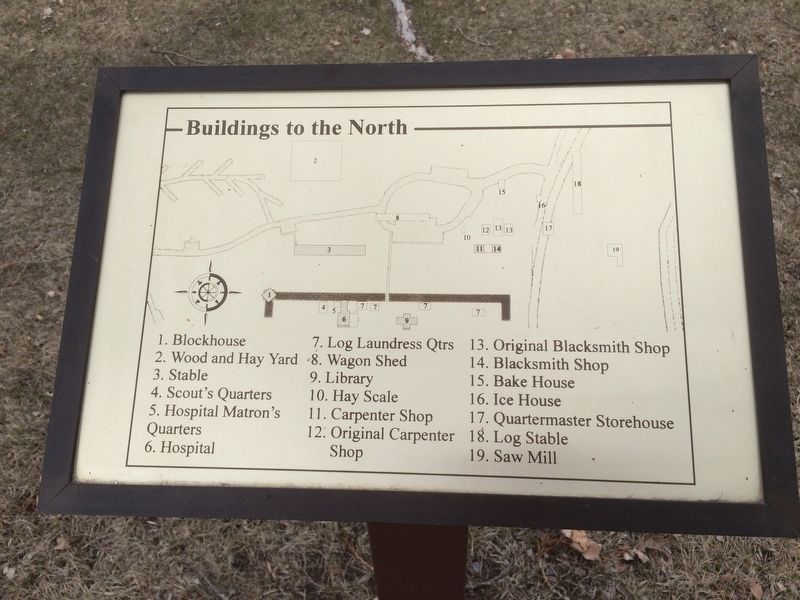 Map of buildings to the north including the Library. image. Click for full size.