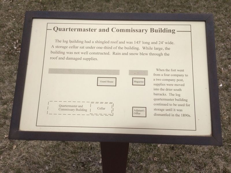 Quartermaster and Commissary Building Marker image. Click for full size.