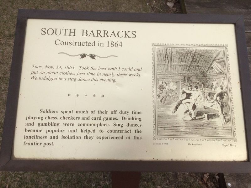 South Barracks Marker (old marker) image. Click for full size.