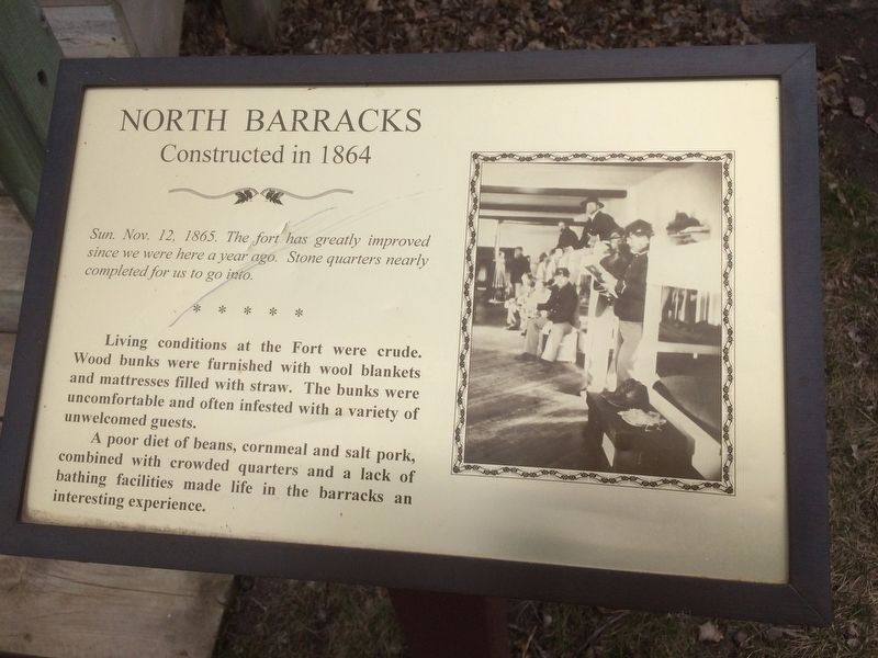 North Barracks Marker (former marker) image. Click for full size.