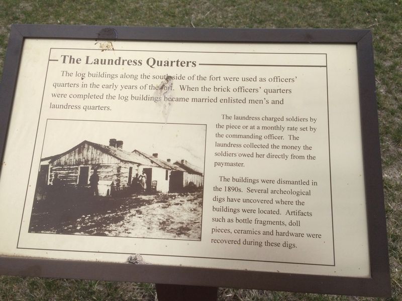 The Laundress Quarters Marker image. Click for full size.