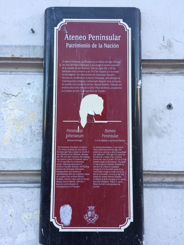 The Peninsular Athenaeum Marker image. Click for full size.