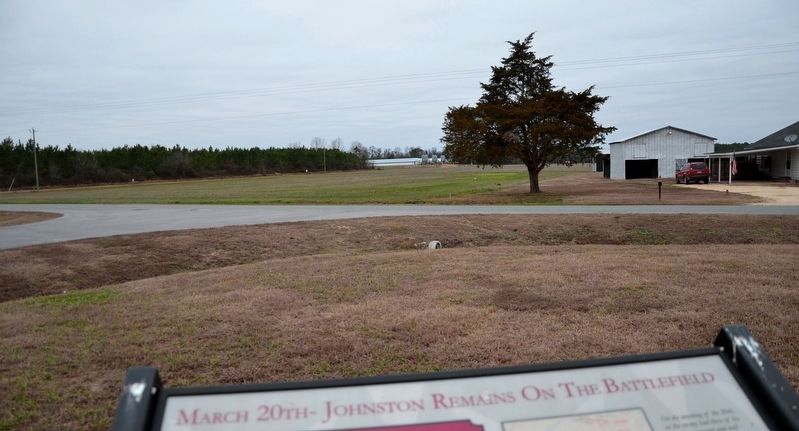 March 20th— Johnston Remains on the Battlefield Marker image. Click for full size.