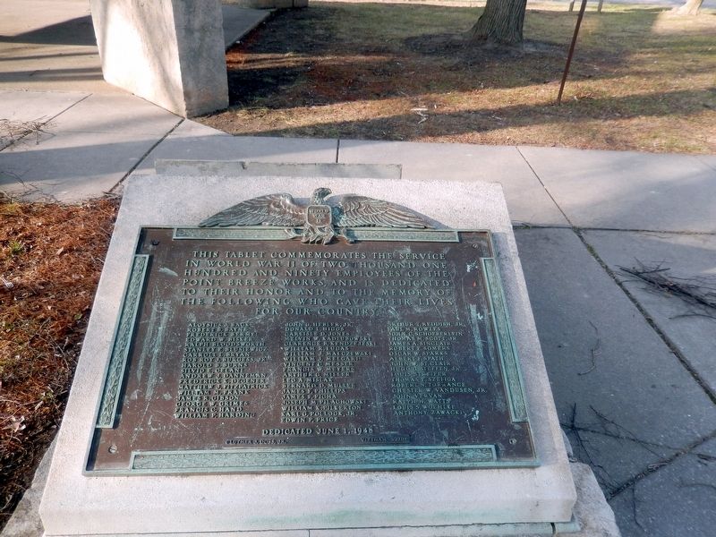 World War II Memorial-Point Breeze Works Employees Marker image. Click for full size.