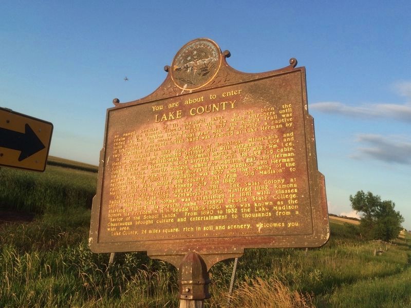 Lake County / Miner County Marker image. Click for full size.
