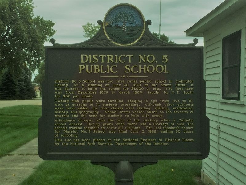 District No. 5 Public School Marker image. Click for full size.