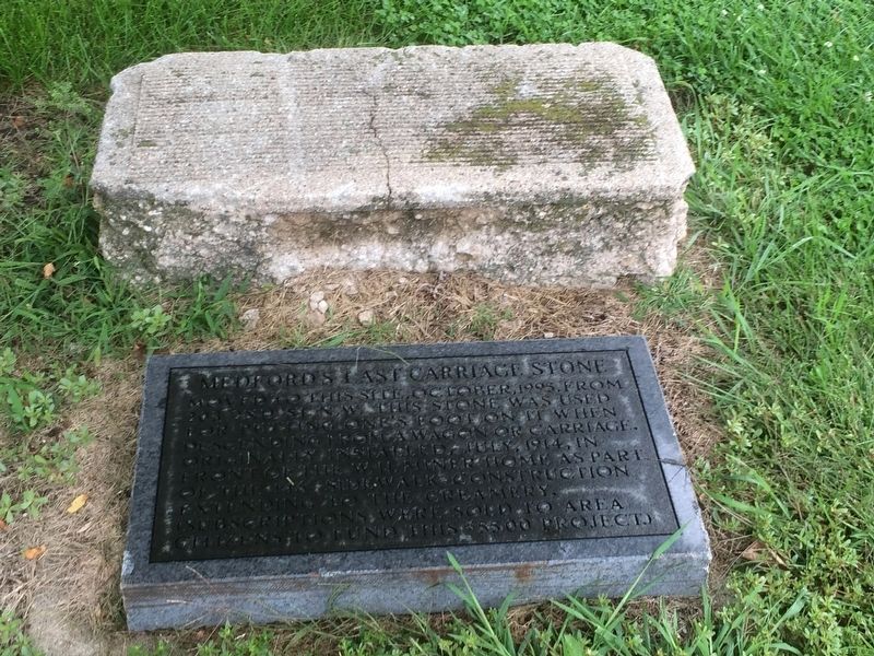 Medford's Last Carriage Stone Marker image. Click for full size.