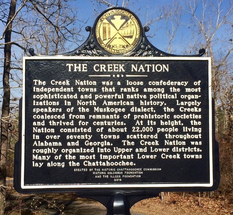 The Creek Nation Marker image. Click for full size.