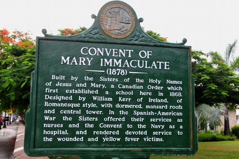 Convent Of Mary Immaculate Marker. Click for full size. Convent Of Mary Immaculate Marker image. Click for full size.