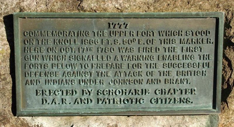 The Upper Fort 1777 Marker image. Click for full size.
