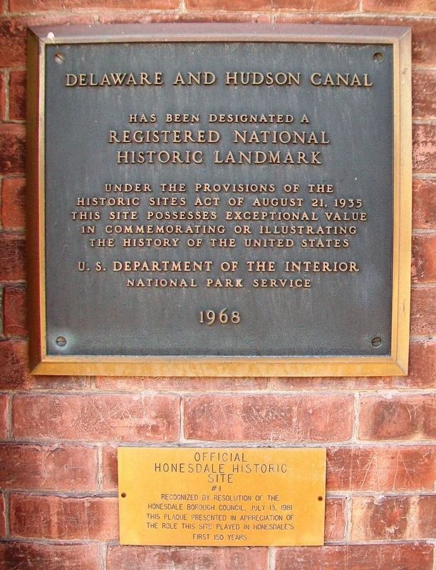 Delaware & Hudson Canal National Historic Landmark Marker. Click for full size. Delaware & Hudson Canal National Historic Landmark Marker image. Click for full size.