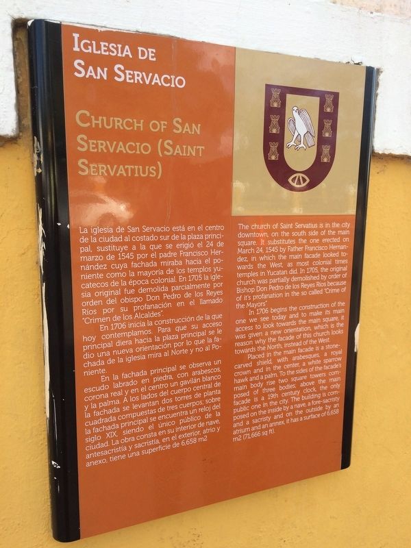 Church of San Servacio Marker. Click for full size. Church of San Servacio Marker image. Click for full size.