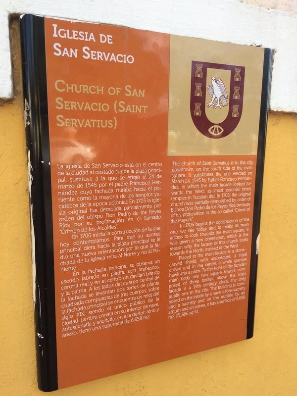 Church of San Servacio Marker image. Click for full size.