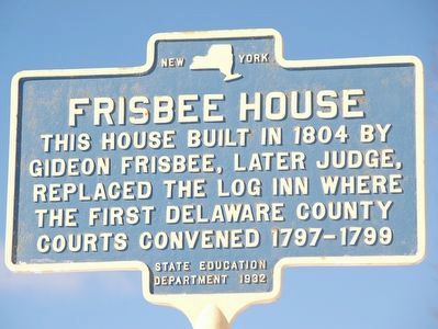 Frisbee House Marker. Click for full size. Frisbee House Marker image. Click for full size.