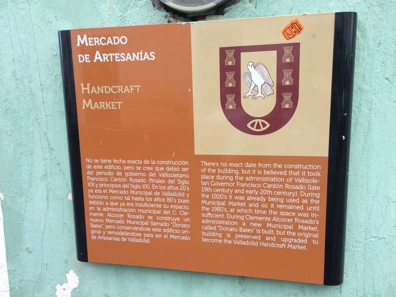 The Valladolid Artisans' Market Marker image. Click for full size.
