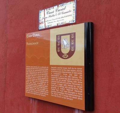 The Catholic Parsonage of Valladolid Marker image. Click for full size.