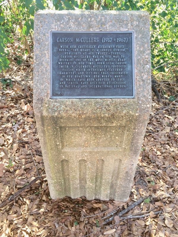 Carson McCullers (1917 - 1967) Marker. Click for full size. Carson McCullers (1917 - 1967) Marker image. Click for full size.