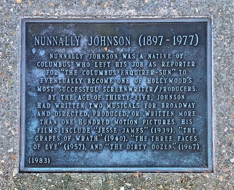 Nunnally Johnson (1897-1977) Marker image. Click for full size.