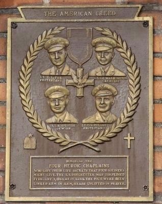 Four Chaplains Memorial Marker image. Click for full size.