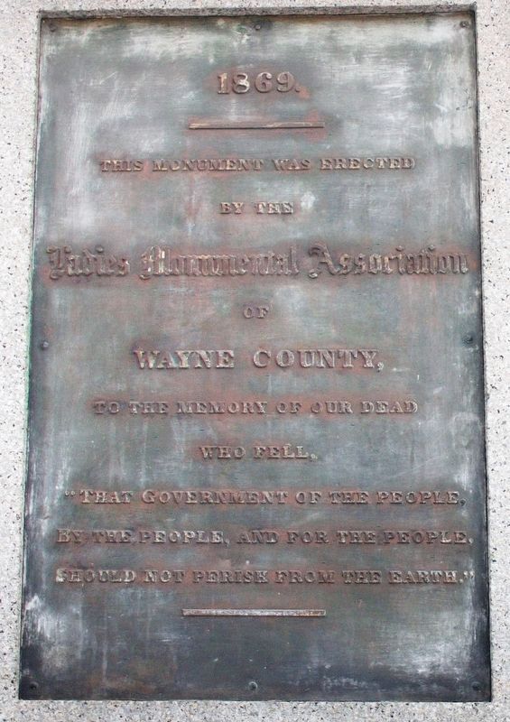 Wayne County Civil War Monument Marker. Click for full size. Wayne County Civil War Monument Marker image. Click for full size.