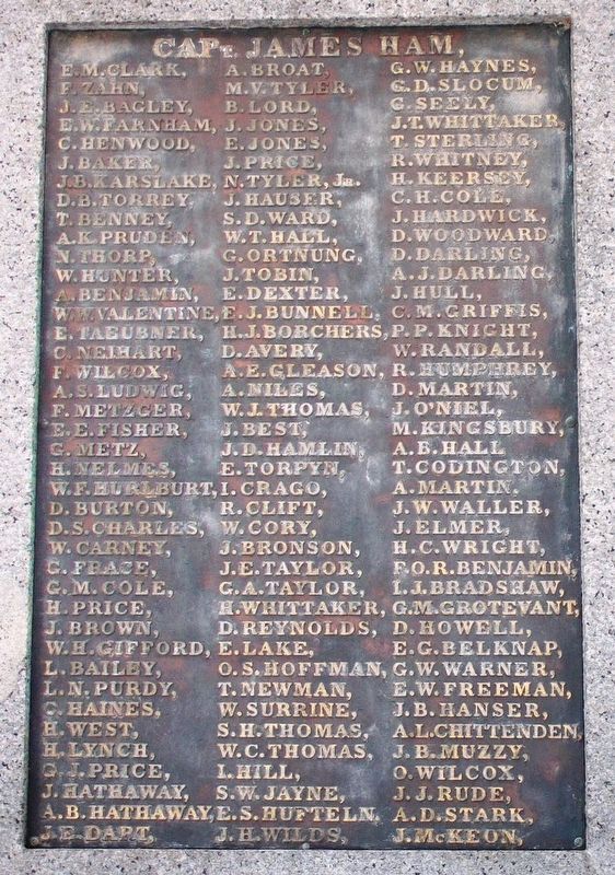 Wayne County Civil War Monument Honored Dead. Click for full size. Wayne County Civil War Monument Honored Dead image. Click for full size.
