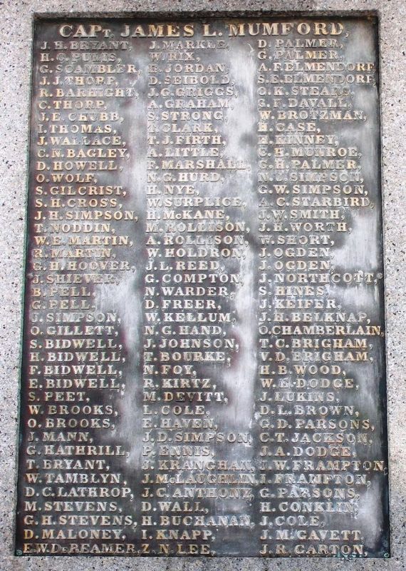 Wayne County Civil War Monument Honored Dead. Click for full size. Wayne County Civil War Monument Honored Dead image. Click for full size.