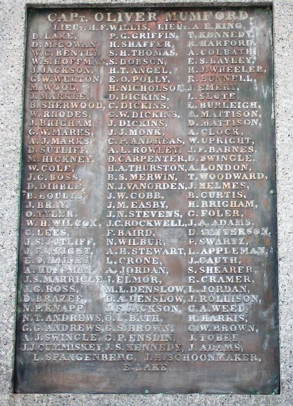 Wayne County Civil War Monument Honored Dead. Click for full size. Wayne County Civil War Monument Honored Dead image. Click for full size.