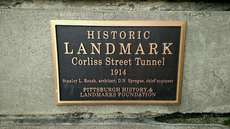 Corliss Street Tunnel Marker. Click for full size. Corliss Street Tunnel Marker image. Click for full size.