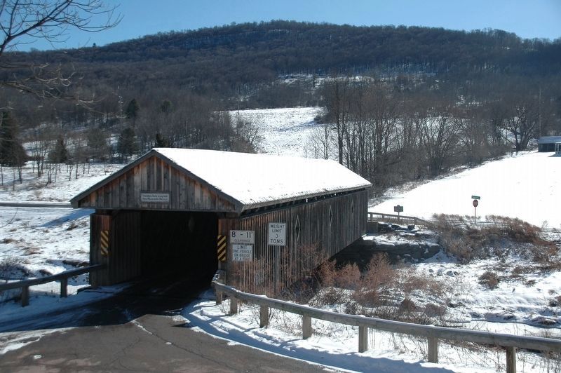 Fitch's Covered Bridge Viewed from Rt 10 image. Click for full size.