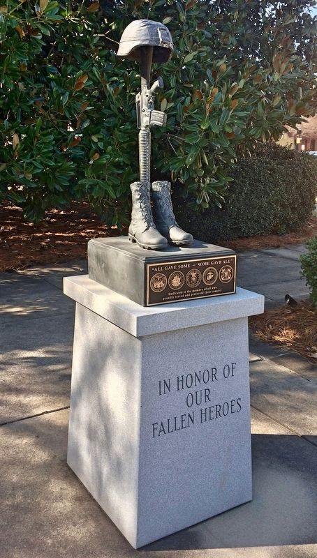 The Fallen Soldier Battle Cross nearby the POW✯MIA Monument. image. Click for full size.