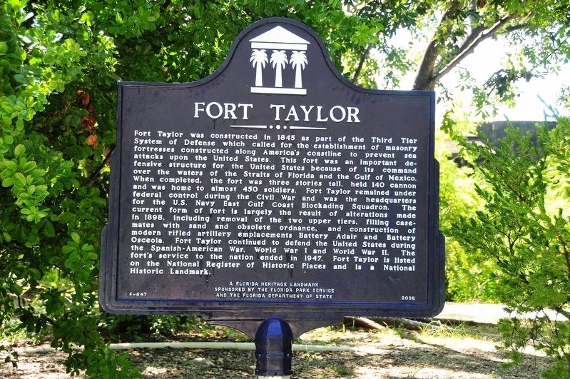 Fort Taylor Marker image. Click for full size.