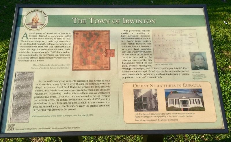 The Town of Irwinton Marker image. Click for full size.