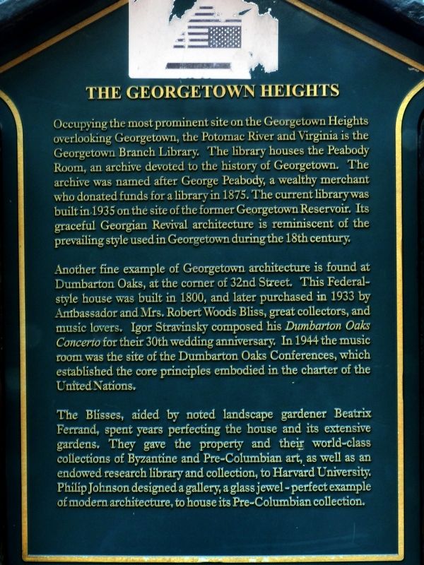 The Georgetown Heights Marker. Click for full size. The Georgetown Heights Marker image. Click for full size.