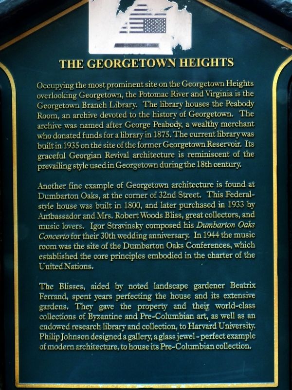 The Georgetown Heights Marker image. Click for full size.