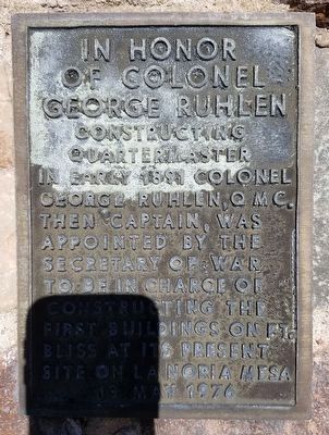 Colonel George Ruhlen Marker image. Click for full size.