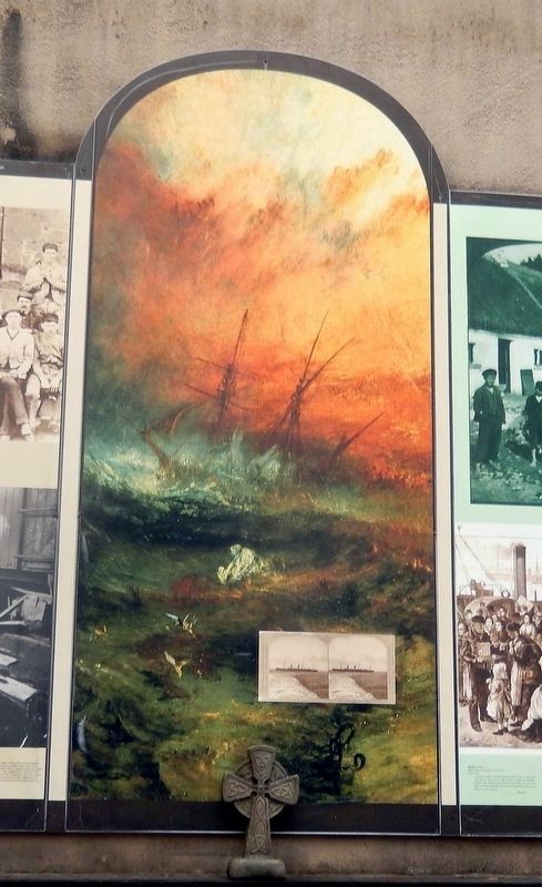 Irish Railroad Workers Shrine Marker-Center Panel image. Click for full size.