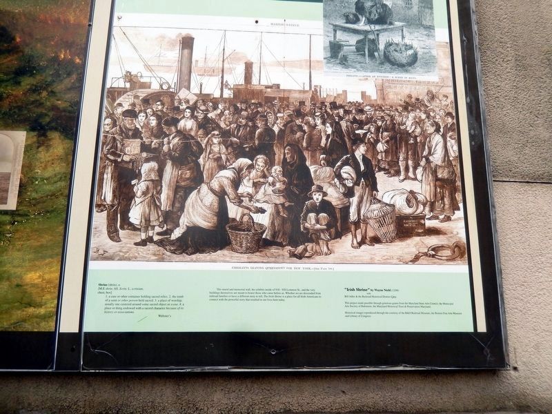 Irish Railroad Workers Shrine Marker-Right Panel image. Click for full size.
