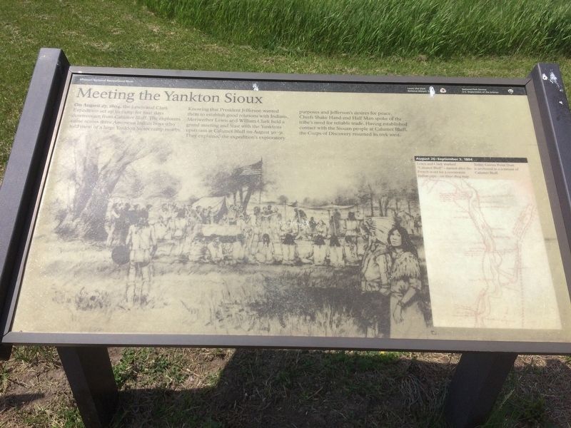 Meeting the Yankton Sioux Marker image. Click for full size.