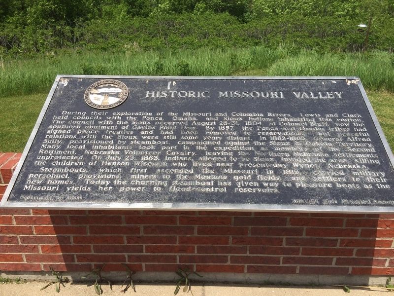 Historic Missouri Valley Marker image. Click for full size.